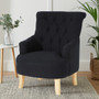 Hampstead Black Cotton Armchair