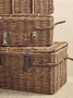 Argento Brown Rattan Storage Trunks -Set of 3