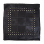 Bosie Safira Black Hair on Leather Patchwork Cushion