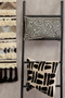 Bosie Ozella Black And White Embroidered Rectangular Cushion