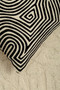 Bosie Ozella Black And White Embroidered Rectangular Cushion