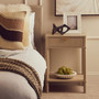 Bosie Ozella Beige and Brown Abstract Wave Square Cushion