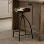 Boho Hair on Leather Bar Stool