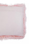 Bosie Real Mongolian Fur Pink Square Cushion