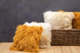 Bosie Real Mongolian Fur Natural Ombre Square Cushion
