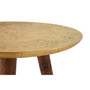 Boho Metal and Gold Finish Carve Side Table