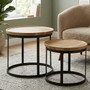 Boho Set Of Two Mango Wood Nesting Tables