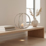 Aura Large Silver Finish Candle Holder