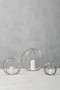 Aura Large Silver Finish Candle Holder