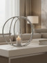 Aura Large Silver Finish Candle Holder