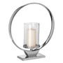 Cirqua Medium Silver Candle Holder