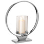 Cirqua Medium Silver Candle Holder