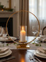 Cirqua Large Gold Finish Candle Holder