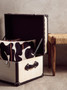 Kensington Townhouse Black And White Genuine Cowhide Storage Trunk