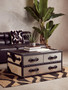 Kensington Townhouse Black And White Genuine Cowhide Coffee Table