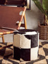 Kensington Townhouse Cowhide Hair on Leather Stool