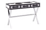 Kensington Townhouse Black And White Hair on Leather Console Table