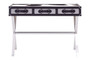 Kensington Townhouse Black And White Hair on Leather Console Table