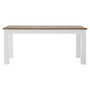 Hampstead  Oak Top / White Dining Table