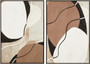 Astratto Set of 2 Abstract Earthy Tones Canvas Wall Art