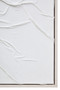 Astratto White Hand Painted Sculptural Fabric Wall Art