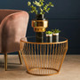 Avantis Gold Finish Tapered Design Side Table