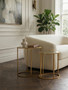 Avantis Gold Finish Set Of 2 Oval Side Tables
