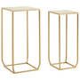 Avantis Set of 2 Champagne/Square Side Tables