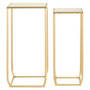 Avantis Set of 2 Champagne/Square Side Tables