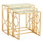 Avantis Set of 3 Gold Finish Nesting Side Tables