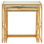 Avantis Set of 3 Gold Finish Nesting Side Tables