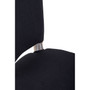 Kensington Townhouse Black Linen Dining Chair with Antique Finish Legs