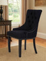 Kensington Townhouse Black Linen Studded Dining Chair