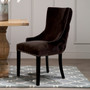 Kensington Townhouse Grey Velvet Button Tufted Dining Chair