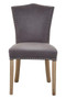 Kensington Townhouse Grey Velvet Dining Chair with Antique Legs