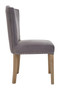 Kensington Townhouse Grey Velvet Dining Chair with Antique Legs