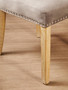 Kensington Townhouse Grey Velvet Dining Chair with Antique Legs