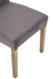 Kensington Townhouse Grey Velvet Dining Chair with Antique Legs