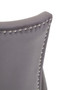 Kensington Townhouse Grey Velvet Dining Chair with Antique Legs