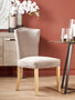 Kensington Townhouse Grey Velvet Dining Chair with Antique Legs