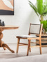 Kendari Natural Leather and Teak Wood Dining Chair