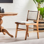Kendari Natural Leather and Teak Wood Dining Chair