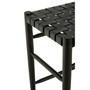 Kendari Black Woven Leather Bar Stool