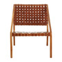 Kendari Brown Woven Leather Chair