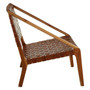 Kendari Brown Woven Leather Chair