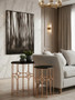 Lexa Rose Gold and Black Set Of Two Side Tables
