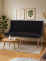 Harrison Black 2 Seat Bench Sofa