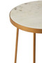 Shalimar Round Marble top Side Table With Cross Base