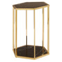 Piermount Black and Gold Finish End Table