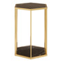 Piermount Black and Gold Finish End Table